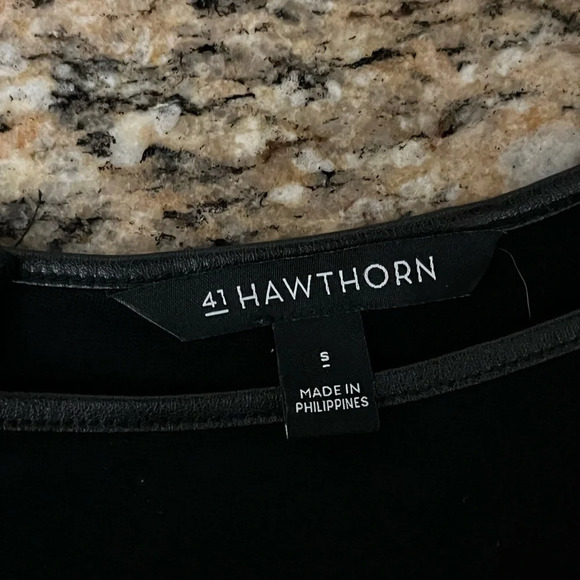 41 Hawthorn Womens Black Dolman Sleeve Exposed Zipper Top Womens Size S Modest - Picture 8 of 10